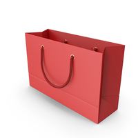 Red Shopping Bag with Red Handles PNG & PSD Images