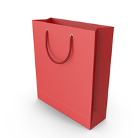 Red Shopping Bag with Red Handles PNG & PSD Images