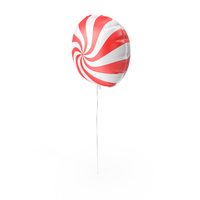 Round Candy Swirl Red Balloon PNG & PSD Images
