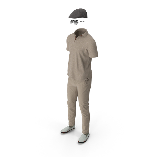 Men's Polo Pants Shoes Hat Sunglasses PNG & PSD Images