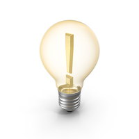 Lightbulb Exclamation Mark PNG & PSD Images