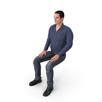 Casual Man James Sitting PNG & PSD Images