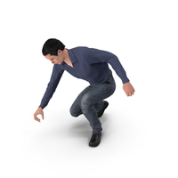 Casual Man James Picking Up PNG & PSD Images