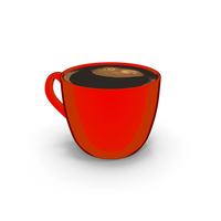 Coffee Cup Small Red Cartoon PNG & PSD Images
