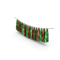 Green and Red Tassel Garland PNG & PSD Images