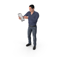 Casual Man James Holding Notepad PNG & PSD Images