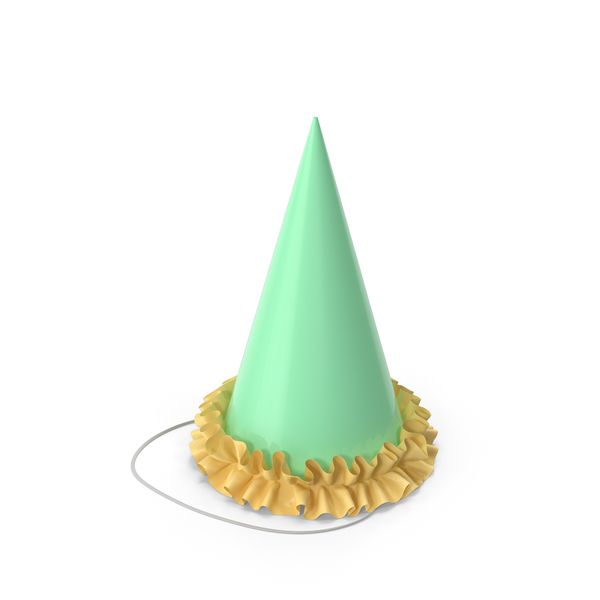 Green Party Hat with Yellow Frill PNG & PSD Images