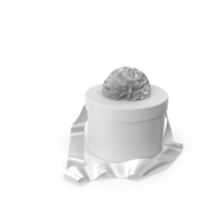 Round Gift Box with Silk Ribbon PNG & PSD Images