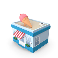 Cartoon Ice Cream Shop PNG & PSD Images