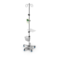 IV Stand 3D Model PNG & PSD Images