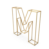 Decorative Wire Letter M PNG & PSD Images