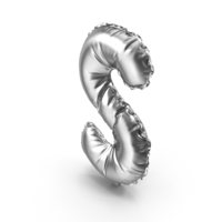 Silver Balloon Letter S PNG & PSD Images