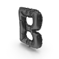 Black Balloon Letter B PNG & PSD Images