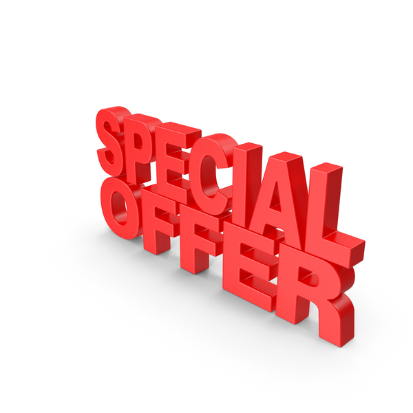 Special Offer 3D Text PNG & PSD Images