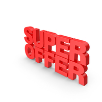 Super Offer 3D Text PNG & PSD Images