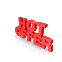 Hot Offer 3D Text PNG & PSD Images