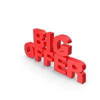 Big Offer 3D Text PNG & PSD Images
