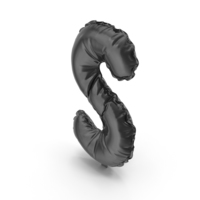 Black Balloon Letter S PNG & PSD Images