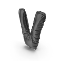 Black Balloon Letter V PNG & PSD Images
