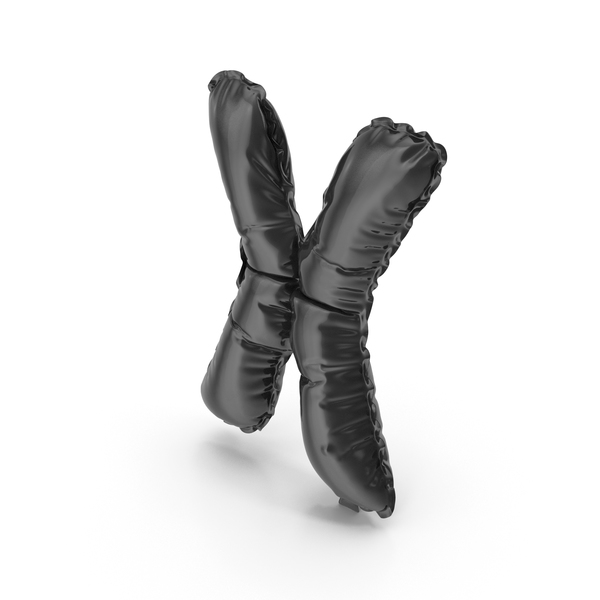 Black Balloon Letter X PNG & PSD Images