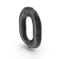 Black Balloon Number 0 PNG & PSD Images