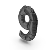 Black Balloon Number 9 PNG & PSD Images