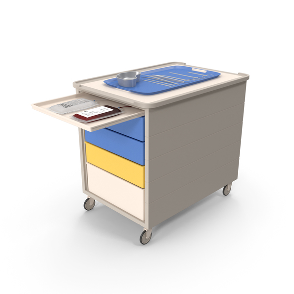 Medical Cart With Surgical Tools PNG & PSD Images