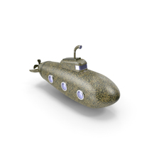 Stylized Cartoon Military Submarine PNG & PSD Images