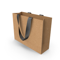Craft Bag with Black Ribbon Handles PNG & PSD Images