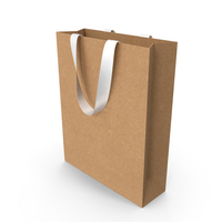 Craft Bag with White Ribbon Handles PNG & PSD Images