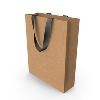 Craft Packaging Bag with Black Tape Handles PNG & PSD Images