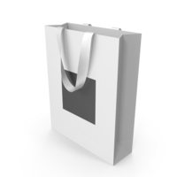 White and Black Packaging Bagwith White Tape Handles PNG & PSD Images