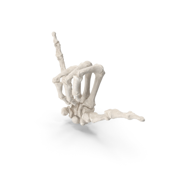 Human Hand Bones White Hang Loose Sign PNG & PSD Images