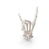 Human Hand Bones White Rock Sign PNG & PSD Images