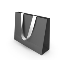Black Bag with White Ribbon Handles PNG & PSD Images