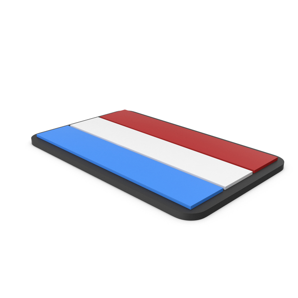 Flag of Luxembourg PVC Patch PNG & PSD Images