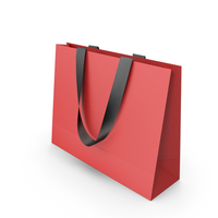 Red Paper Bag with Black Handles PNG & PSD Images