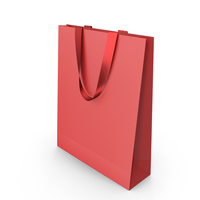 Red Paper Bag with Red Handles PNG & PSD Images