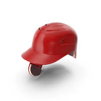 Baseball Helmet Ear Flap Red PNG & PSD Images