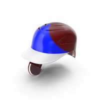 Baseball Helmet Ear Flap Red Blue Triangle PNG & PSD Images