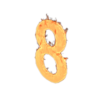 Fire Number Eight PNG & PSD Images