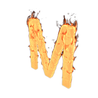 Fire Letter M PNG & PSD Images