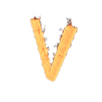 Fire Letter V PNG & PSD Images