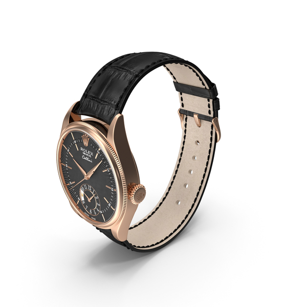 Rolex Cellini Dual Time Black Dial PNG 