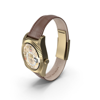 Rolex Sky-Dweller Yellow Gold Leather Strap PNG & PSD Images