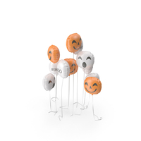 Halloween Emoji Balloon Set PNG & PSD Images