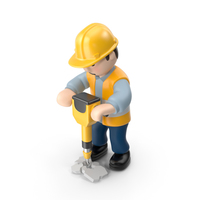 Worker with Jackhammer PNG & PSD Images