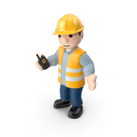 Worker with Radio PNG & PSD Images