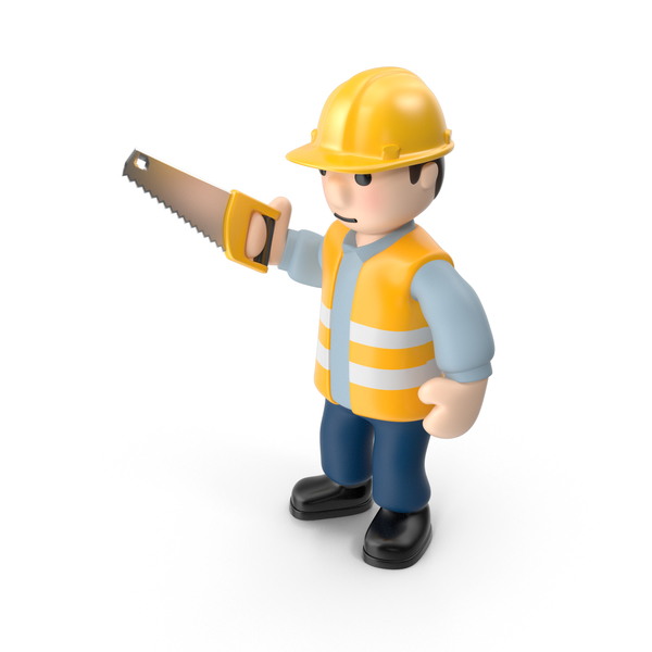 Worker with Saw PNG & PSD Images