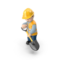 Worker with Shovel PNG & PSD Images